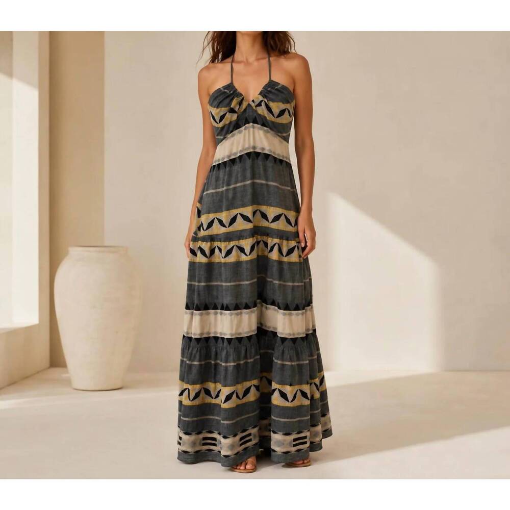 NEW MYSTERY RESORT twilight maxi dress in black